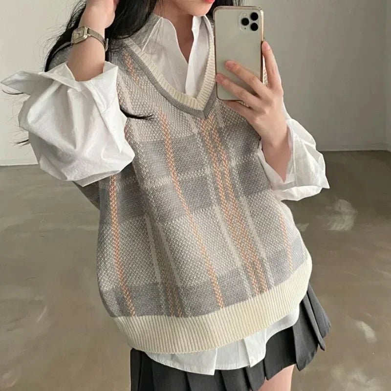 Camila Vintage Plaid Sweater